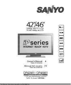 Manual Sanyo DP46861 LCD Television