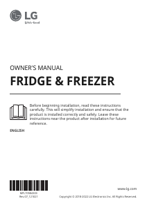 Manual LG GBB72NSUGN Fridge-Freezer