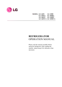 Handleiding LG GC-269SV Koel-vries combinatie