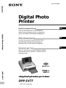 Manuale Sony DPP-SV77 Stampante fotografica