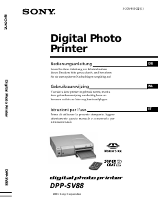 Manuale Sony DPP-SV88 Stampante fotografica