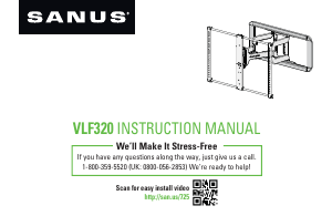 Handleiding Sanus VLF320 Muurbeugel