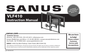 Manual Sanus VLF410 Suporte de parede