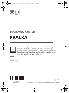 Instrukcja LG F4WV9512P2W Pralka