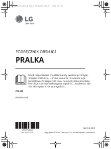 Instrukcja LG F6WV910A2E Pralka