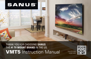 Handleiding Sanus VMT5 Muurbeugel