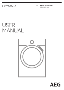 Manual AEG L7FBG841O Máquina de lavar roupa