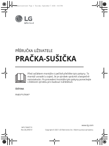 Návod LG F84DV3UTNWT Práčka
