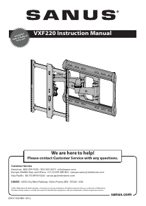 説明書 Sanus VXF220 ウォールマウント