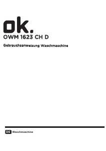 Bedienungsanleitung OK OWM 1623 CH D Waschmaschine