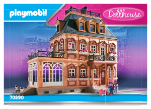 Handleiding Playmobil set 70890 Dollhouse Nostalgisch poppenhuis groot