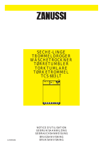 Mode d’emploi Zanussi TCS 683 LT Sèche-linge