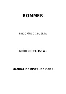 Manual de uso Rommer FL 150 Refrigerador