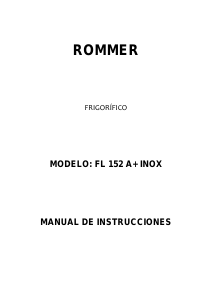 Manual de uso Rommer FL 152 Refrigerador