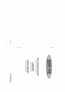 Manual de uso Rommer FL 285 Refrigerador