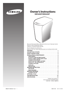 Manual Samsung SW62ASP Washing Machine