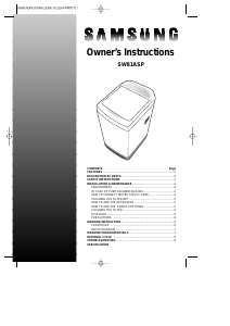 Manual Samsung SW81ASP Washing Machine
