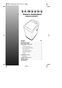 Manual Samsung SW66ASP Washing Machine