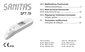Εγχειρίδιο Sanitas SFT 79 Θερμόμετρο