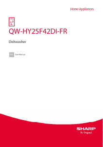 Manual Sharp QW-HY25F42DI-FR Dishwasher