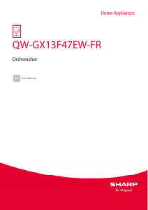 Manual Sharp QW-GX13F47EW-FR Dishwasher