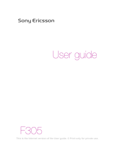 Handleiding Sony Ericsson F305 Mobiele telefoon