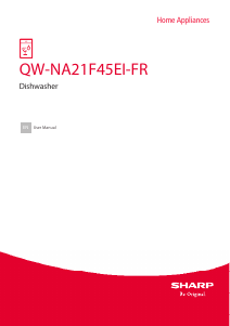 Manual Sharp QW-NA21F45EI-FR Dishwasher