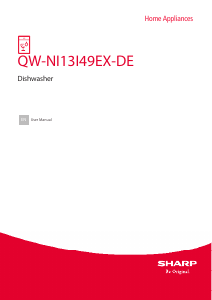 Manual Sharp QW-NI13I49EX-DE Dishwasher