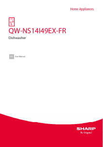 Manual Sharp QW-NS14I49EX-FR Dishwasher