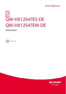 Manual Sharp QW-HX12S47ES-DE Dishwasher