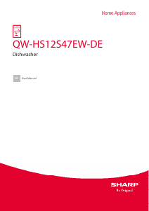 Manual Sharp QW-HS12S47EW-DE Dishwasher