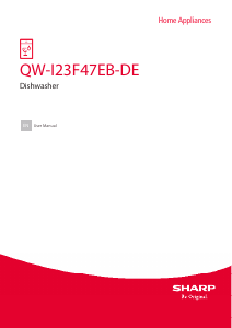 Manual Sharp QW-I23F47EB-DE Dishwasher