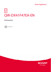 Manual Sharp QW-DX41F47EA-EN Dishwasher