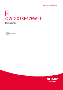 Manual Sharp QW-GX13F47EW-IT Dishwasher