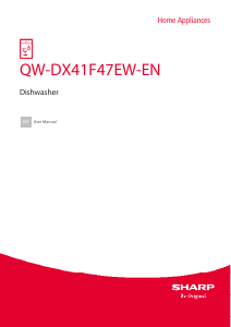 Manual Sharp QW-DX41F47EW-EN Dishwasher