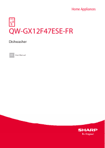 Manual Sharp QW-GX12F47ESE-FR Dishwasher