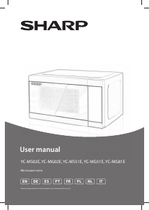 Manual de uso Sharp YC-MG02E-B Microondas