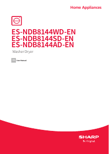 Handleiding Sharp ES-NDB8144SD-EN Was-droog combinatie