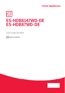 Mode d’emploi Sharp ES-HDB87WD-DE Lave-linge séchant