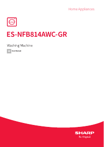 Manual Sharp ES-NFB814AWC-GR Washing Machine