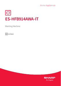 Manual Sharp ES-HFB914AWA-IT Washing Machine