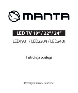 Instrukcja Manta LED2204 Telewizor LED