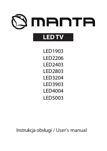 Handleiding Manta LED2206 LED televisie