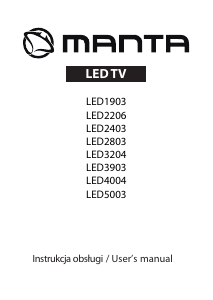 Instrukcja Manta LED2803 Telewizor LED