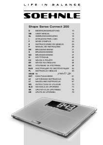 Manual Soehnle 63873 Shape Sense Connect 200 Cântar