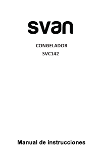 Manual de uso Svan SVC142 Congelador