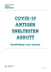 Handleiding Abbott Antigen (Agentschap Zorg & Gezondheid) COVID Test