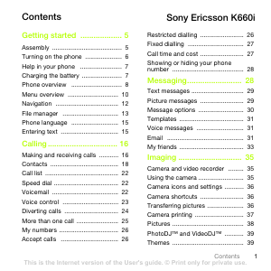 Bruksanvisning Sony Ericsson K660i Mobiltelefon