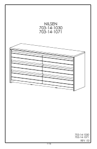 Használati útmutató JYSK Nilsen (164x50x80) Fésülködőasztal