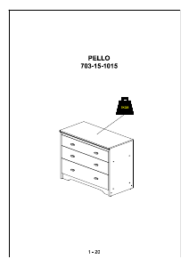 Εγχειρίδιο JYSK Pello (81x40x75) Συρταριέρα